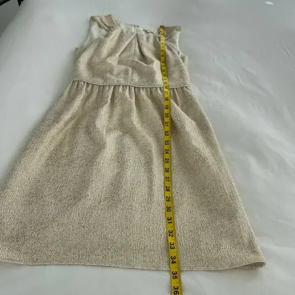 Shoshana Gold Metallic Sleeveless Mini Cocktail Dress, Size 2 - Picture 7 of 8
